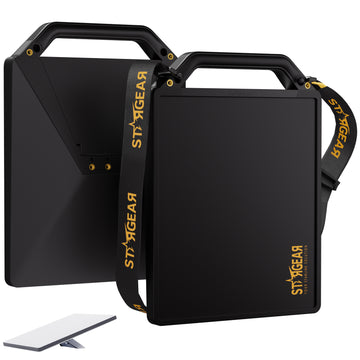 Starlink Mini Protective Cover Case, Portable Protector with 7 1/4"-20 Nuts for DIYer-Friendly to Expand as Starlink Mini Mount, Silicone Cover with Sturdy Handle Shoulder Strap for Satellite Dish