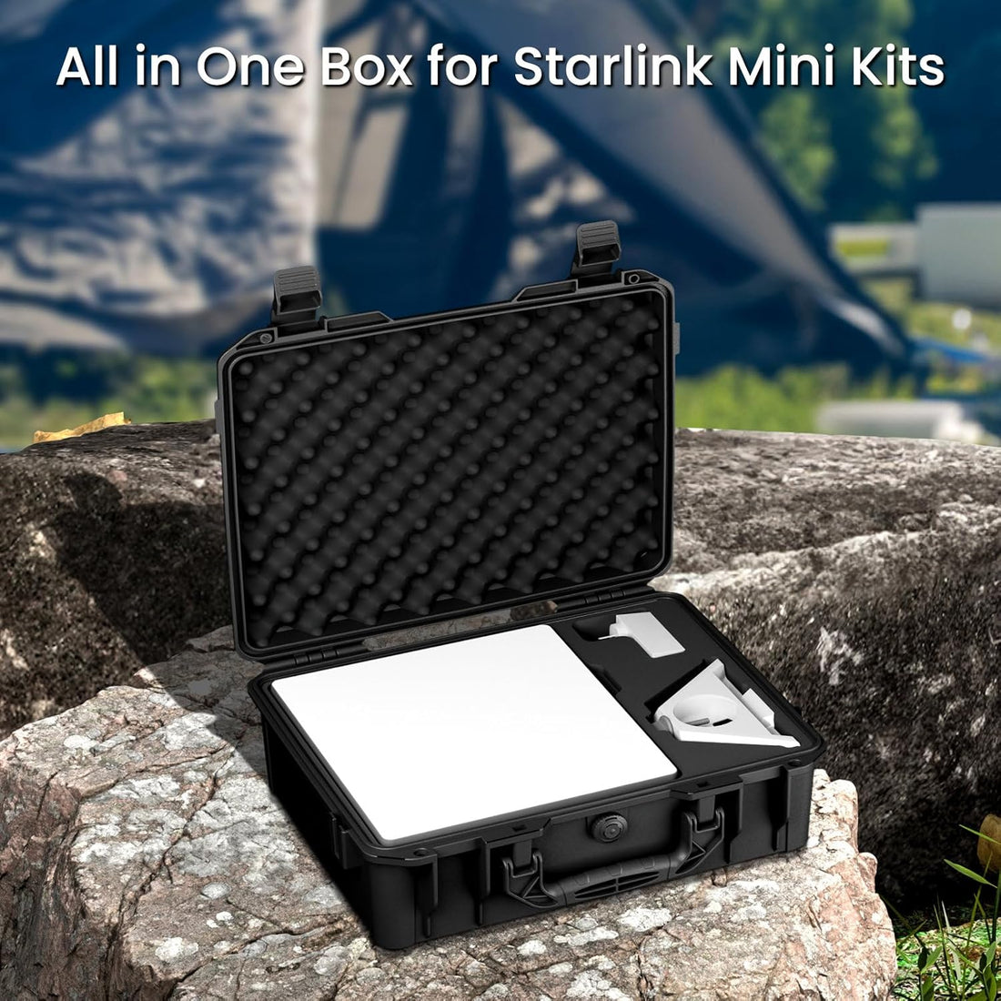 Starlink Mini Hard Case, Waterproof Protective Carrying Case for Starlink Mini Dish Kit, Power Supply, Cables & Accessories Compatible with Anker for RV Travel Camping
