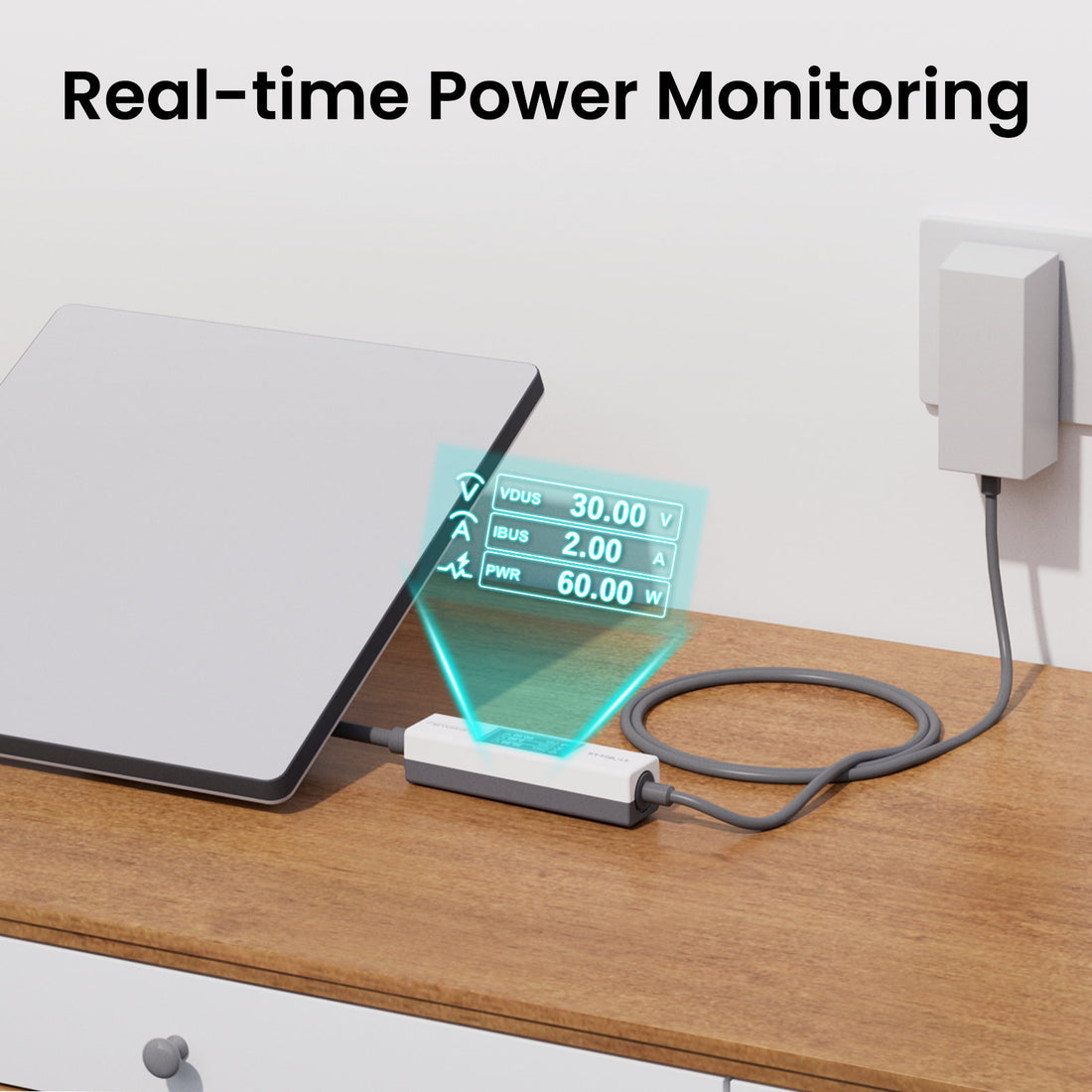 STARPULSE Starlink Power Monitor, Power Tester Meter with OLED Display & On/Off Switch for Starlink Mini & Gen 3 - Real-Time Voltage/Current/Power Meter (0-57V Input, Over-Current Protection)