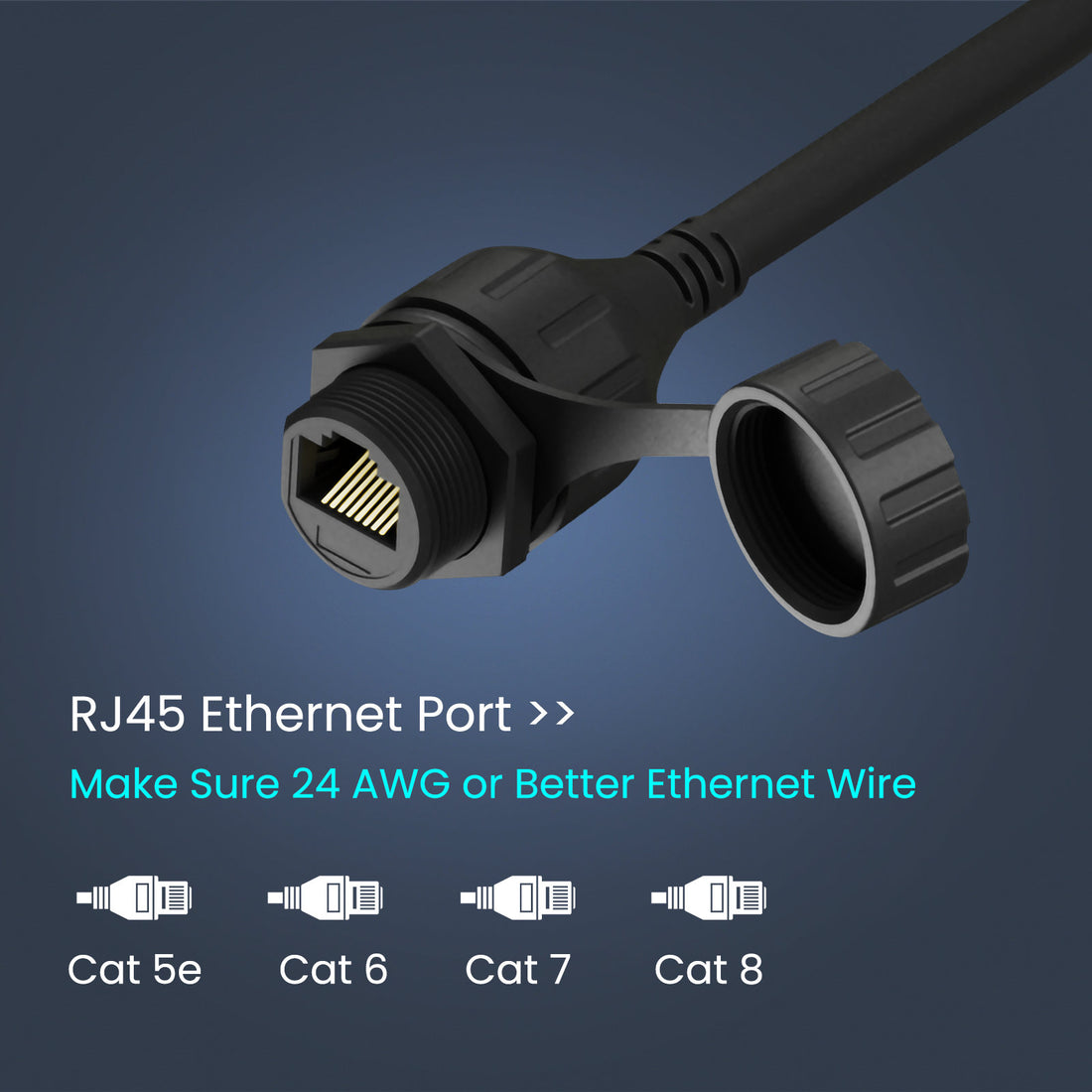 Starlink Flat High Performance Ethernet Adapter, SPX to RJ45 Starlink Cable Waterproof Coupler for FHP Starlink High Performance, Black